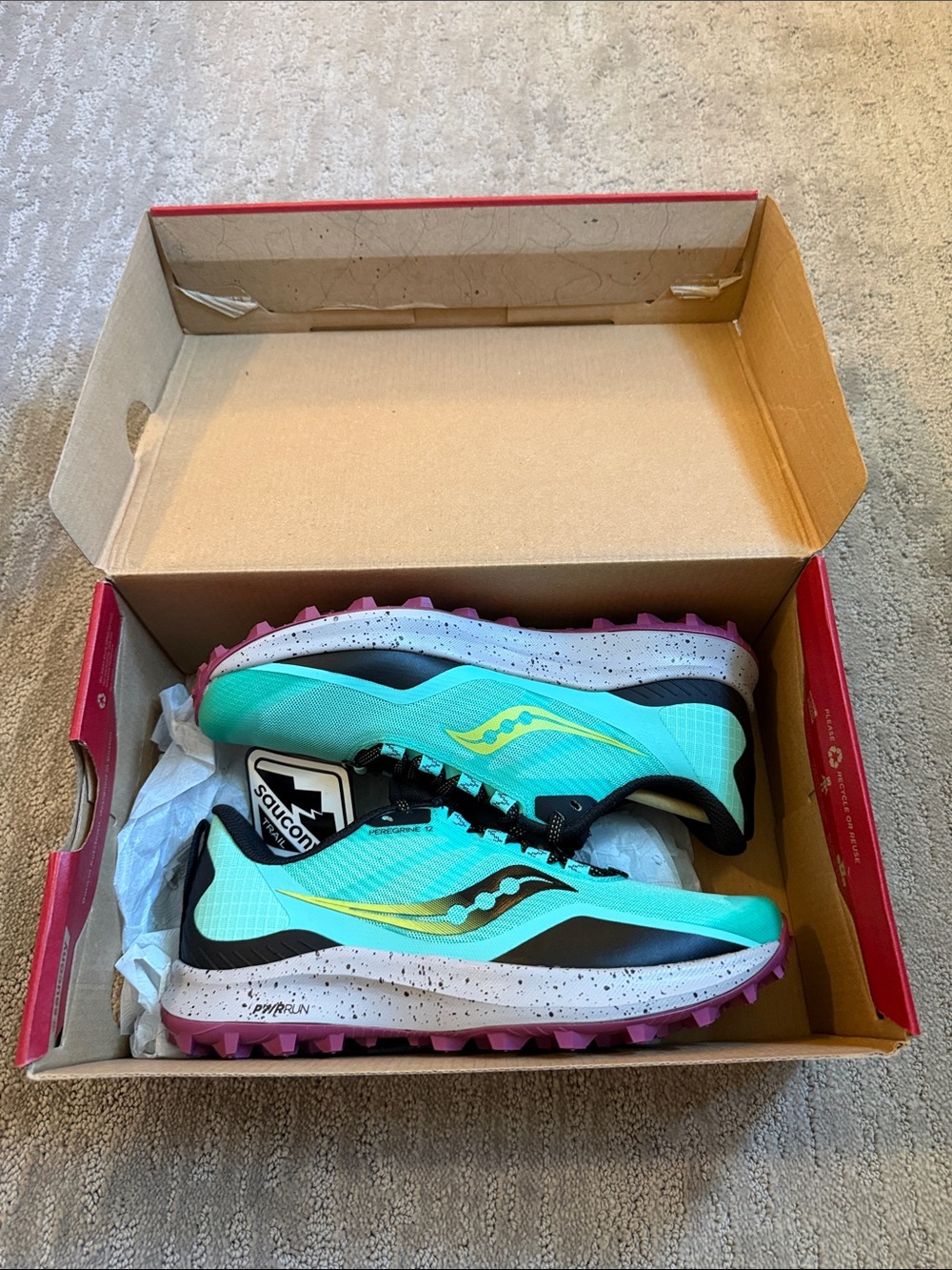 Saucony Woman’s Peregrine 12 Running Shoes - NEVER TAKEN OUT OF THE BOX! - Picture 6 of 8